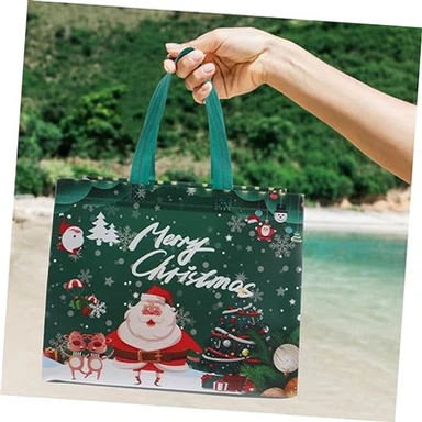 Torby świąteczne z włókniny na zakupy noworoczne